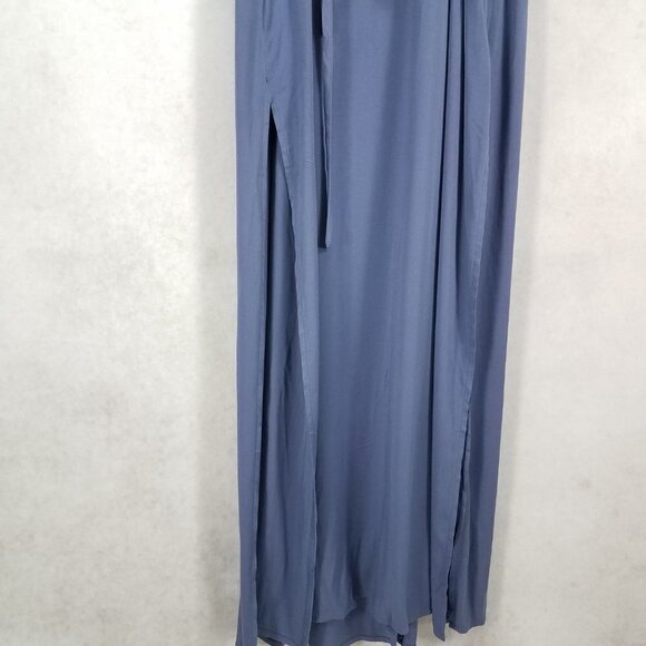 NEW Lulu's XS Life's Wonders Denim Blue Off-the-Shoulder Long Maxi Dress NWT - Picture 6 of 9